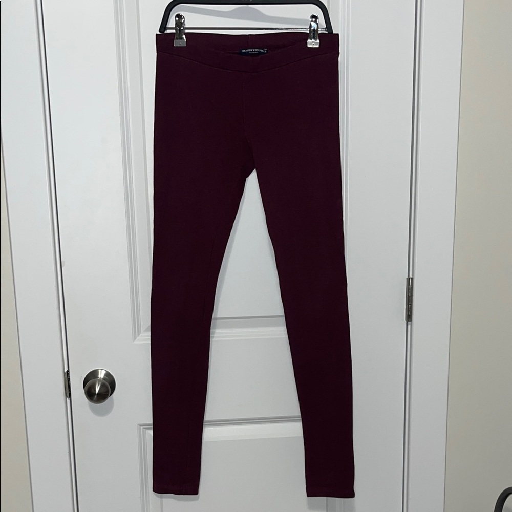 Brandy Melville Burgundy Leggings